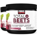 Kraftfaktor Total Beets Drink Mix Superfood Powder med Nitrater til Support Circulation, Nitra Oxide, Energi, Endurance, og Stamina, Cardiovaskulær Heart Health Supplement, 60 Servering, 2-Pack