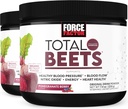Kraftfaktor Total Beets Drink Mix Superfood Powder med Nitrater til Support Circulation, Nitra Oxide, Energi, Endurance, og Stamina, Cardiovaskulær Heart Health Supplement, 60 Servering, 2-Pack