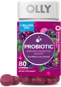 OLLY Probiotisk Gummy, immunforsvar og fordøjelsesstøtte, 1 Millioner CFU 'er, Chewable Probiotic Supplement, Berry, 40 Day Supply - 80 Greve