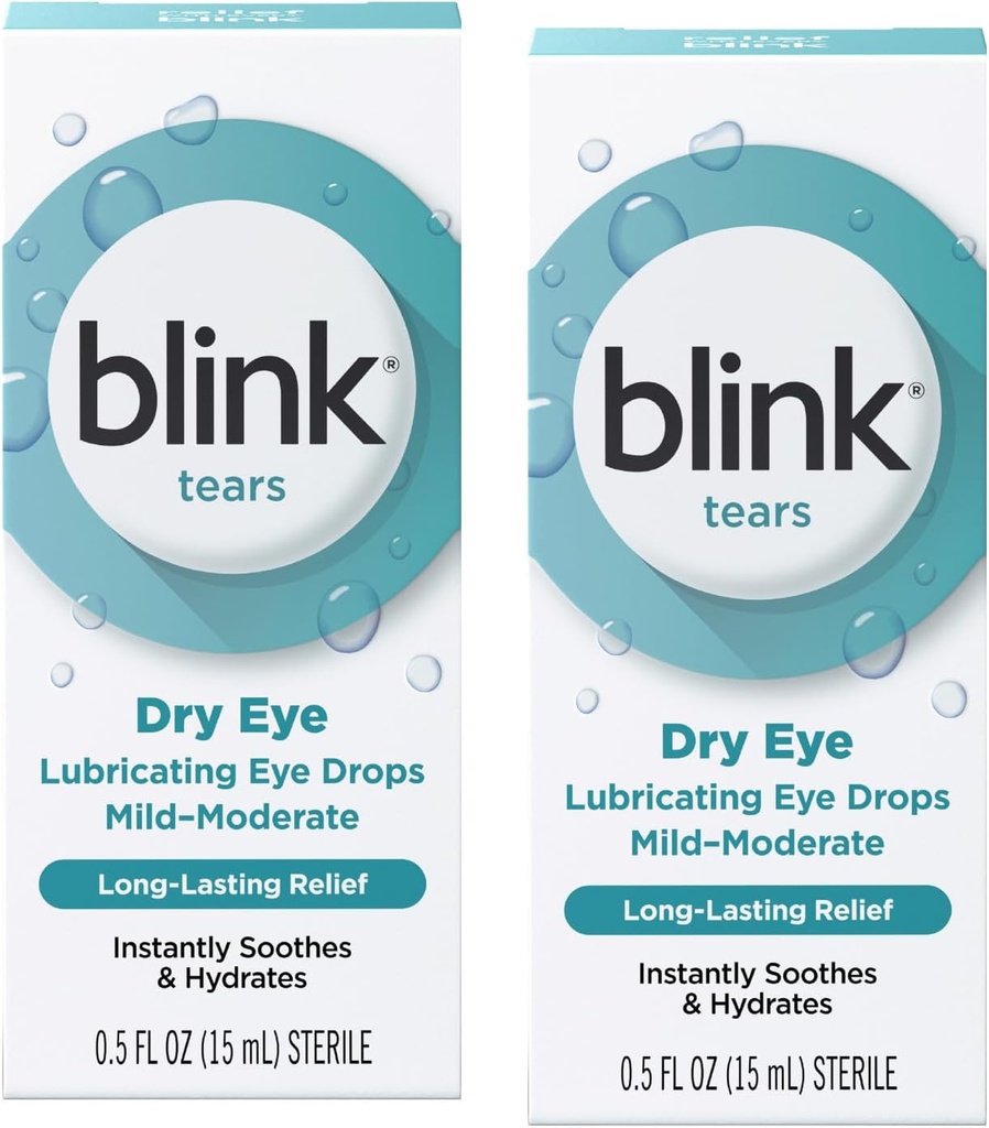 Blink tåre smøremiddel øjendråber (Mild- Moderate Dry Eye), 0, 5 FL OZ (15 ml) - 2 - Pack