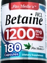 FITO MEDIC 'S Lab er 124; betain hcl er 124; betain hydrochlorid er 124; 180 kapsler er 124; 1200 mg er 124; betain hydrochlorid supplement.