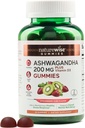 NatureWise Ashwagandha Gummies - Jordbær Kiwi - KSM- 66 med vitamin D3 - Calming Mood Support - Vegetar - Non- GMO, Gelatine og Gluten Free - 90 Greve [45-Day Supply]