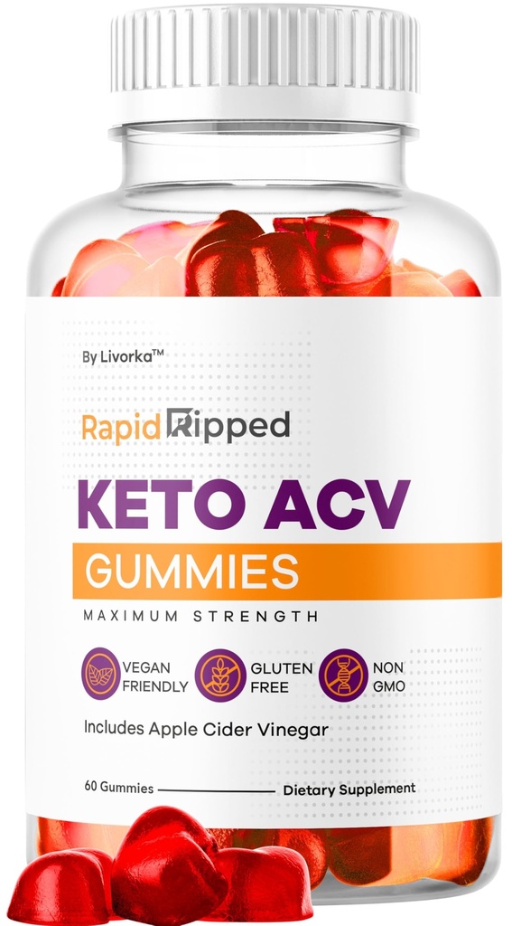 Rapid Ripped Keto ACV Gummies Vægttab Support, Rapitrup Keto Plus Apple Cider Vineddike Gummy Advanced Formel 1050MG, Alle naturlige Gomitas anmeldelser, 60 Gummies for 1 Måned