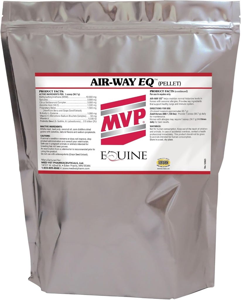 MVP Air- Way EQ (5lb) Understøtter sund Lung funktion og sæsonbetinget Allergi støtte i heste