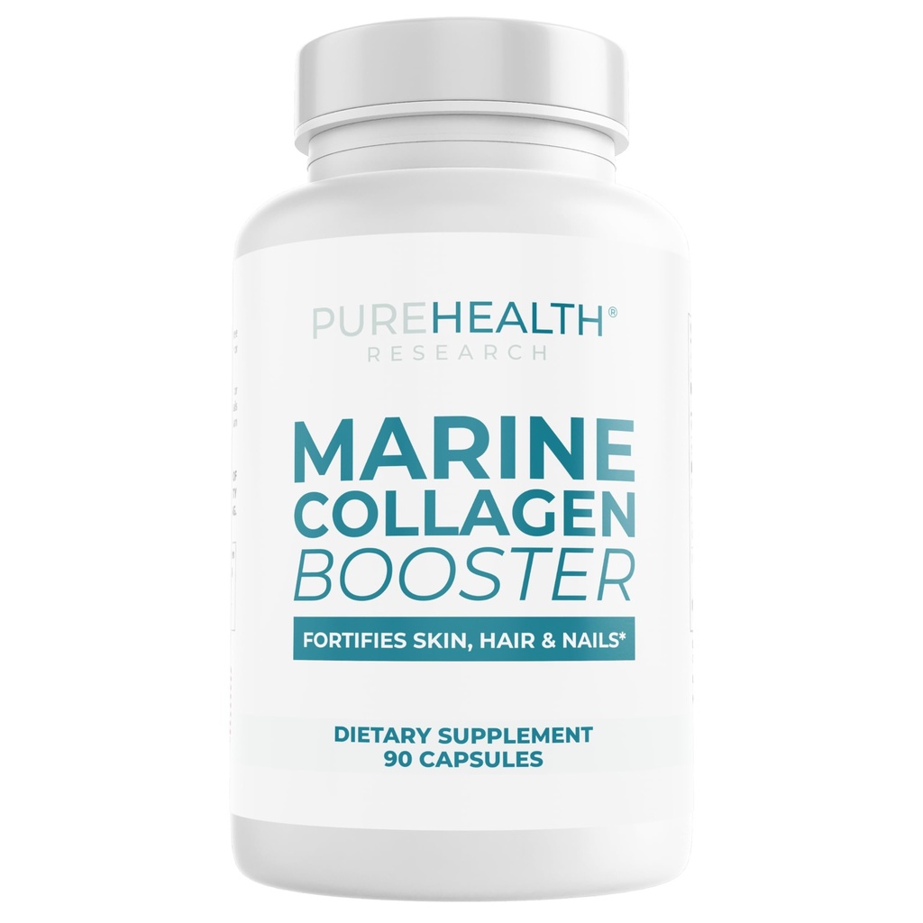 Marine Collagen og Hyaluronsyre Kosttilskud, Aloe Vera Leaf Gel og E-vitamin Kollagen Peptider Piller-Collagen Kosttilskud med Hyaluronsyre til hår hud Nails- 90 Kollagen Caps
