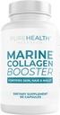 Marine Collagen og Hyaluronsyre Kosttilskud, Aloe Vera Leaf Gel og E-vitamin Kollagen Peptider Piller-Collagen Kosttilskud med Hyaluronsyre til hår hud Nails- 90 Kollagen Caps