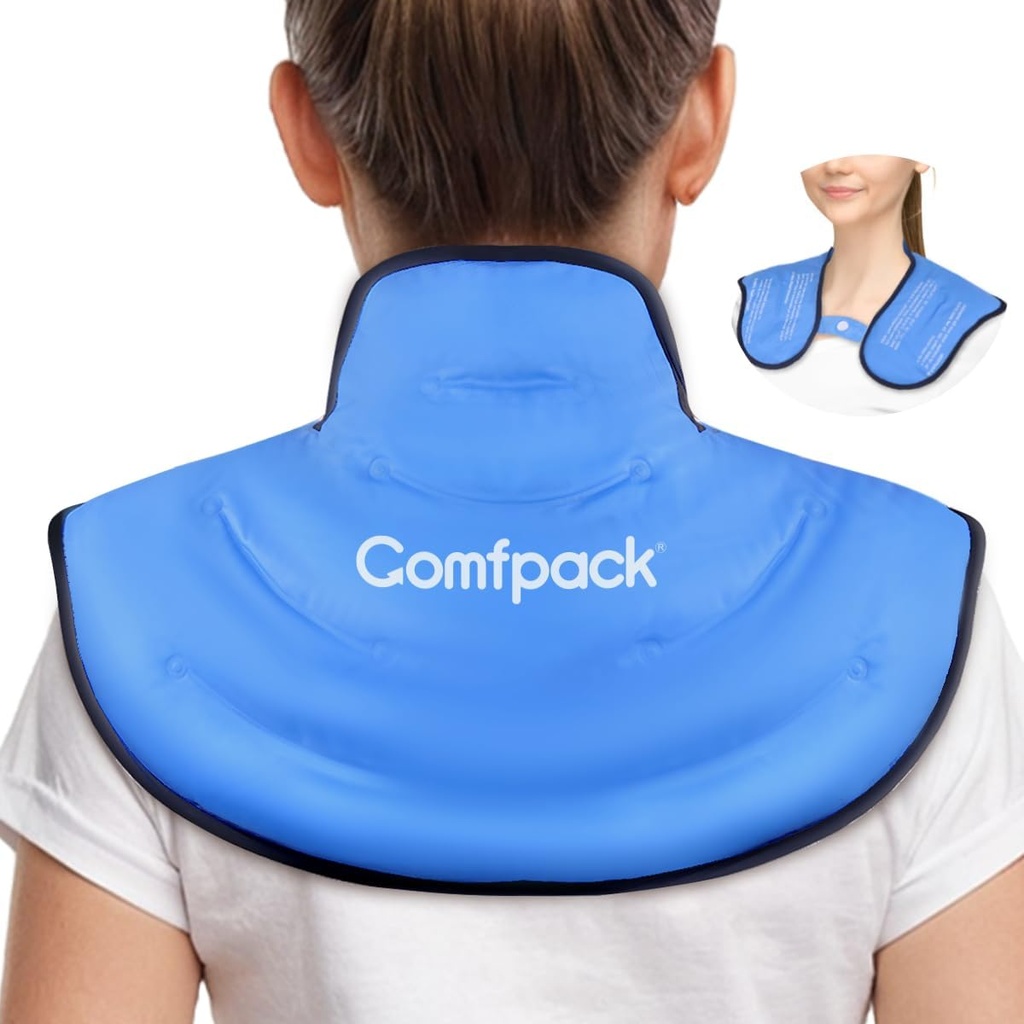 Ice Pack til Neck og Shoulder Pain Relief, Neck Ice Pack Wrap Gel Genanvendelig varm kold komprimerterapi Upper Tilbage Stor Ice Pack til skader, Hævelse, cervikal kirurgi, forstuvning