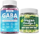 Vegansk Omega 3 Gummies 1 Pack + GABA Gummies Sukker Free 2 Pack
