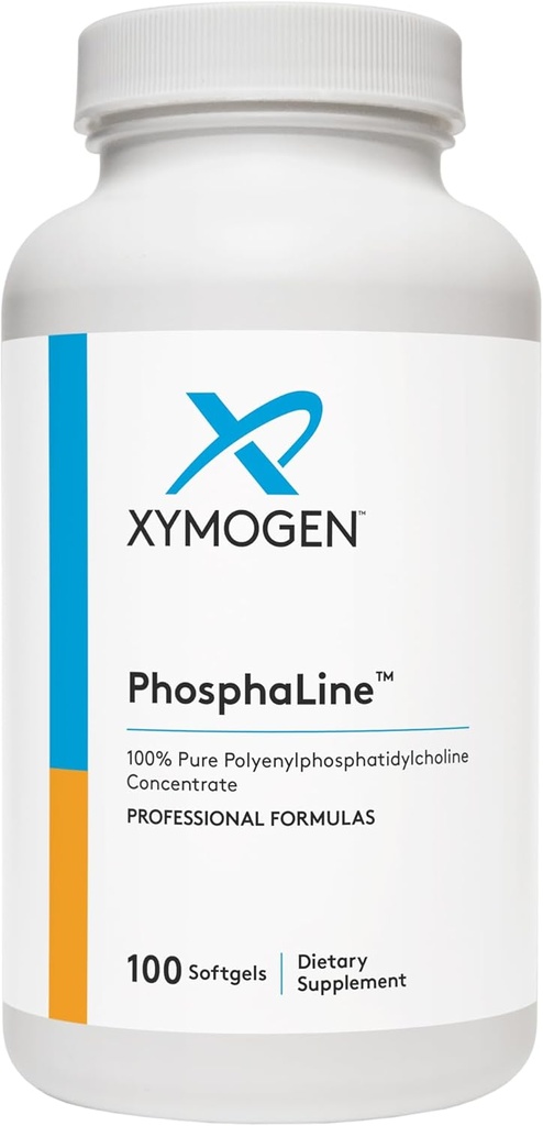 XYMOGEN PhosphaLine - Polyenylphosphatidylcholine Phosphatidylcholin - Support Lever sundhed, Cell Membrane Fluidity, Cardiovaskulær sundhed (100 Softgel)