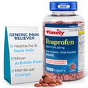 TIME-CAP LABS, INC. Timely Ibuprofen 200mg 1000 tabletter - smertestillende tabletter og feber - for hovedpine Relief, menstruationssmerter, tandakker, muskuløse, arthritis Pain & Body Aches