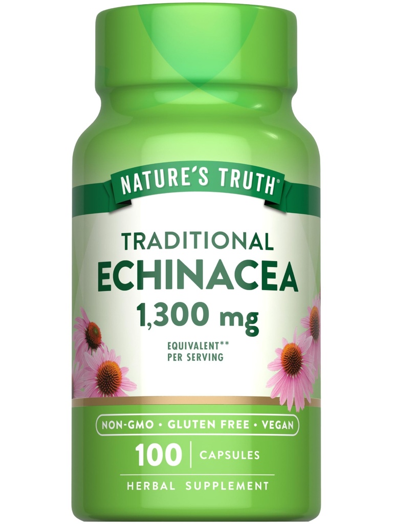 Nature 's Truth Echinacea Extract Kapsler er 124; 1300mg