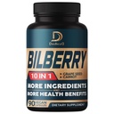 10in1 Bilberry Extract for Eyes Supplement til 3 Måneder - Tilsvarende 9260mg med Grape Seed, Gulerod, Elderberry, Eyebright, Quercetin & flere urter - Non- GMO, Gluten Free - 90 Vegan Kapsler