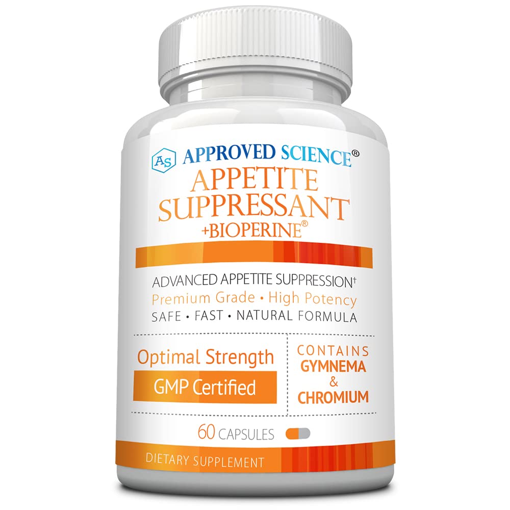 Godkendte Science ® Appetite Suppressant - Gymnema, Chrom, Cayenne Pepper - 60 kapsler - Made in The USA