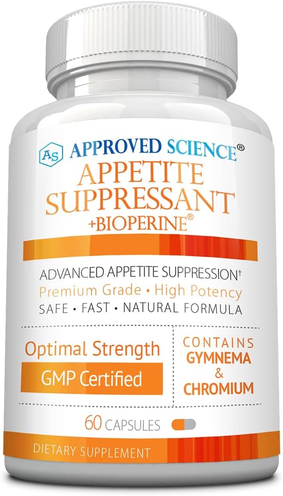Godkendte Science ® Appetite Suppressant - Gymnema, Chrom, Cayenne Pepper - 60 kapsler - Made in The USA