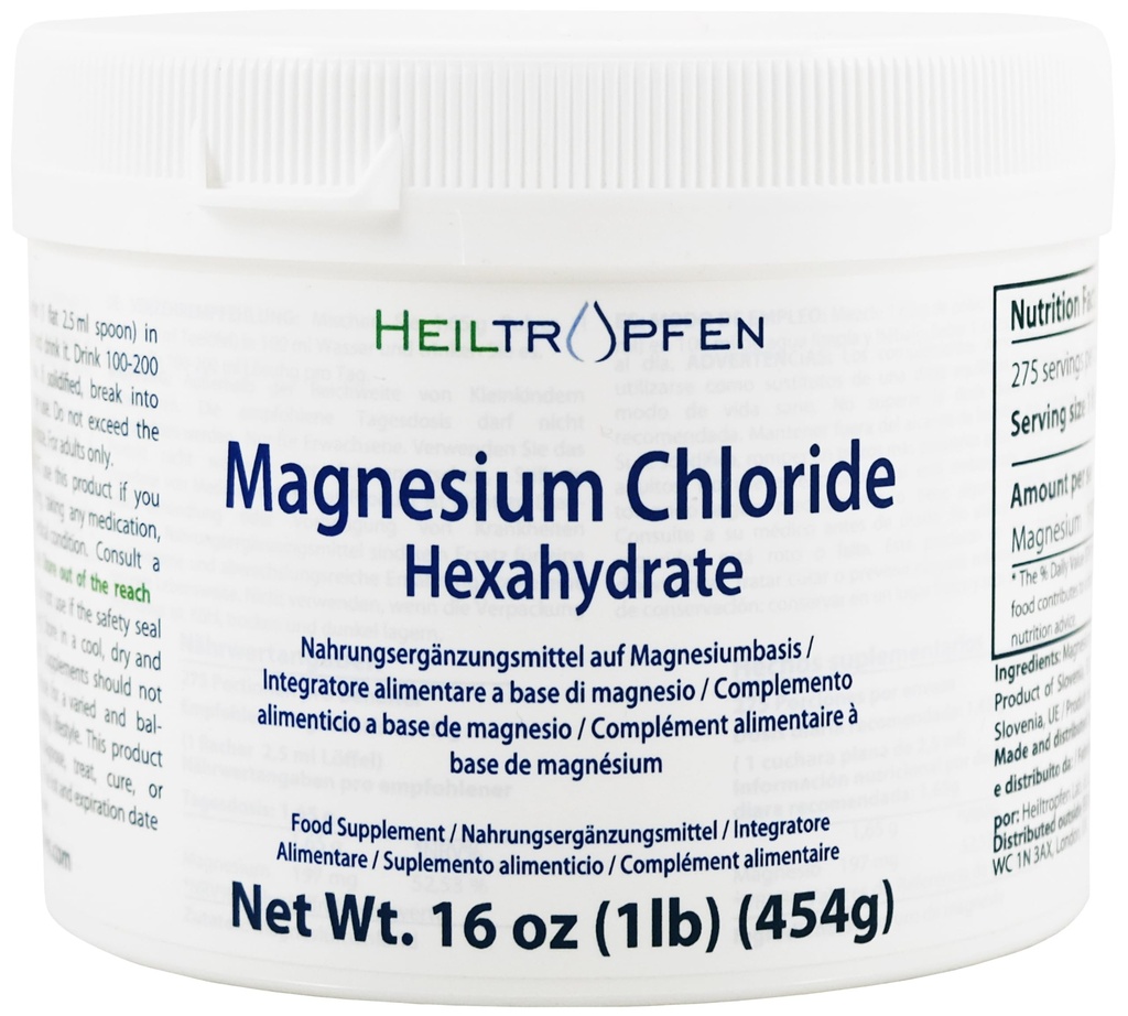 1 Pound Magnesium Chloride Hexahydrat Mex124; Farmaceutiske Grade Ingredienser