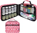 Stor polstret pilleflaske Organizer, Medicine Bag, Case, Carrier for Medicin, Vitaminer, og medicinske forsyninger - Rejse Medicin Organizer og Home Storage Med Bag - Hjerter (uden lås)