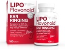 Lipo- Flavonoid Plus Tinnitus Relief - Doctor- Anbefalet til Ringøre - Klinisk-Proven Lemon Bioflavonoid Complex med vitaminer C, B1, B2, B6, B12, & Calcium - 100 kapsler
