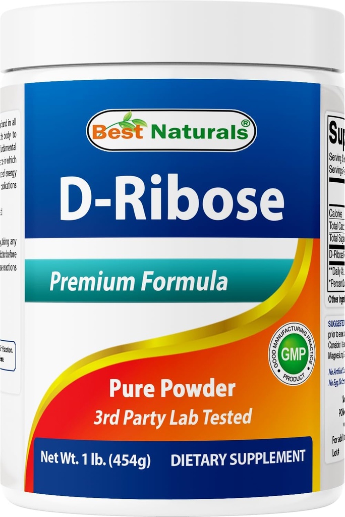 Bedste Naturals D- Ribose Powder 1 Pund