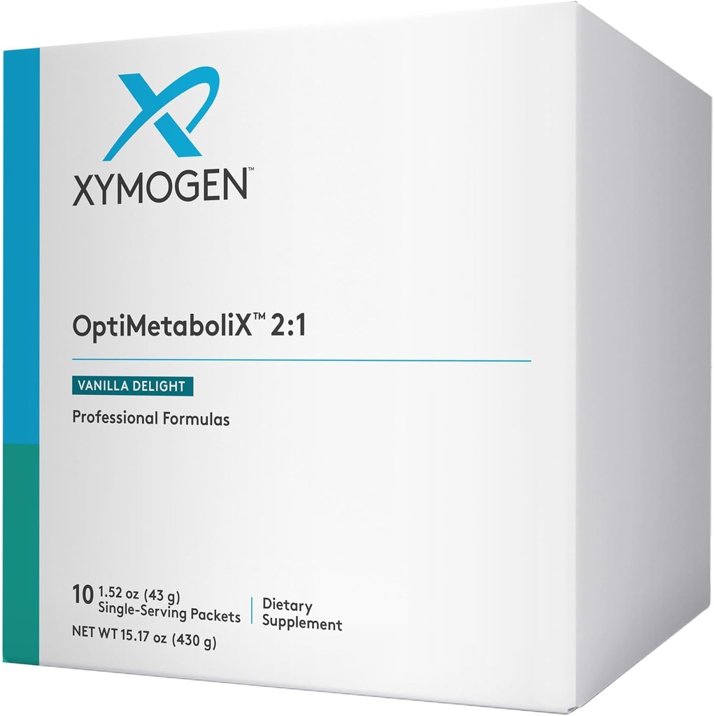 XYMOGEN OptiMetaboliX - Metabolisme Supplement med B12 Vitamin og Folate - Kanel Kosttilskud + Vitamin B9 - Vegan & Gluten Free - Vanilla Delight (10 Servere)