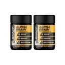 ONNIT Alpha Brain Premium Nootrop Brain Supplement for Mænd & Kvinder - Coffeine- Free Focus Capsules for Concentration, Mental Clarity & Memory Support - Kat 's Claw, Bacopa, Oat Straw (30ct 2- Pack)