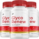 Glyco Renew kapsler, GlycoRenew Advanced Supplement, Alle naturlige formel til at opretholde sunde niveauer, maksimal styrke Daglig formel, Glyco Renew kapsler Anmeldelser (3 pakke - 180 kapsler)