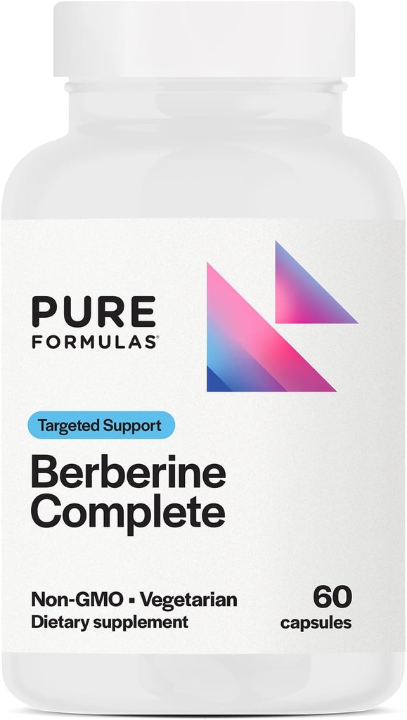 PureFormulas Berberine Complete | Enhanced Absorption Berberine Supplement 500mg 60 Vegetarian Capsules