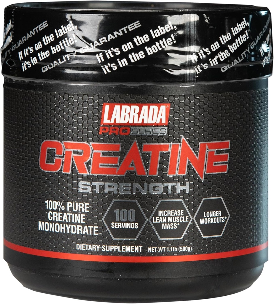 Labrada Pro Series Creatine Styrke, 100 Servering, 500 Bedste