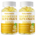 Magnesium Glycinate Gummies 1000mg - Sugar Free Magnesium Kalium Supplement med D-vitamin, B6, CoQ10 for Calm Mood & Sleep Support - 120 Ananas Gummies -2 Pack