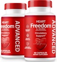 (2 Pack) Heart Freedom Capsules, Official HeartFreedom Pills - Sustains Energy and Health, Heart Freedom for Circulation Support, All Natural Detox Glyco Optimizer, Premium Formula (120 Capsules)