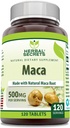 Herbal Secrets Maca Supplement: 124; 500 Mg Per Servering: 124; 120 Tabletter: 124; Non- GMO: 124; Gluten Free: 124; Fremstillet i USA