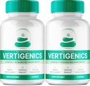 Vertigenics Brain Supplements for Memory and Focus Capsules, Vertigenics Advanced Formula Brain Health Support - Maximum Strength Nootropics Verti Genics All Natural Support Reviews (2 Pack)