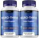 (2 Pack) Neuro Thrive Brain Supplement, Neuro Thrive for Memory Formel, Neuro- Thrive PQQ at reducere de negative virkninger af Brain Fog Neuro- Thrive Cognitive Function NeuroThrive Anmeldelser (120 kapsler)