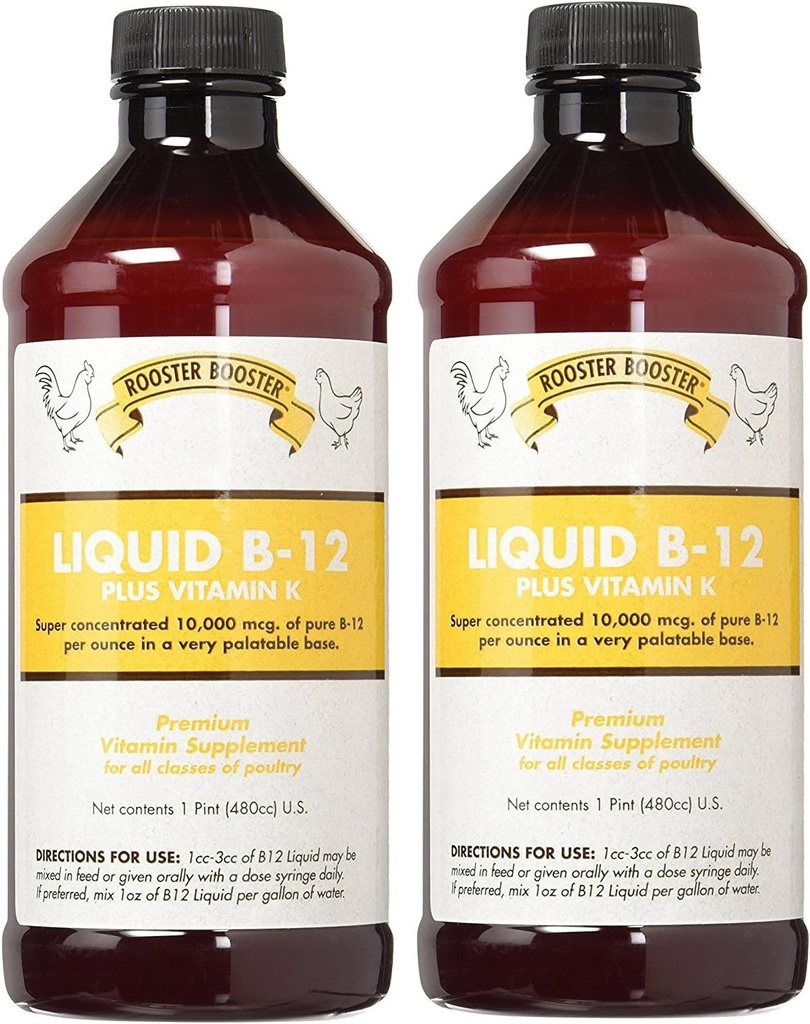 Rooster Booster (2 Pack) B- 12 Væske, 16 - Ounce