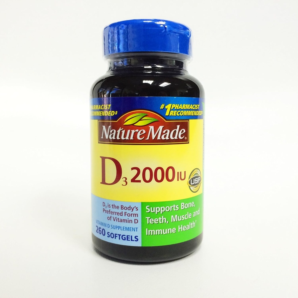 Nature Made D3 2000 IE, 260 Softgels