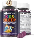 Kids Sleep Gummies - Magnesium Glycinate Gummies, Melatonin Free Sleep Aid | Magnesium, Calcium, D3, B6, L Theanine | Kid Melatonin Alternative for Restful Sleep (Pack of 2)