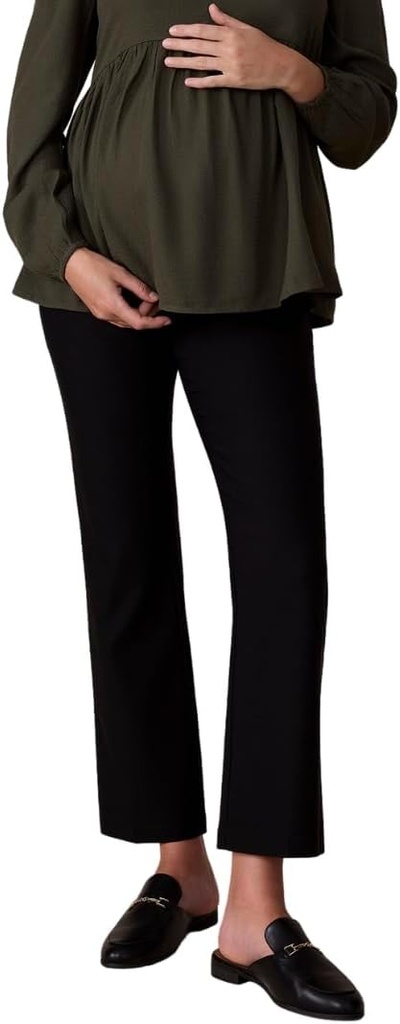 Moderskab mødre Super Stretch Secret Fit Over Belly Ankle Straight Ben Graviditet kjole bukser for arbejde