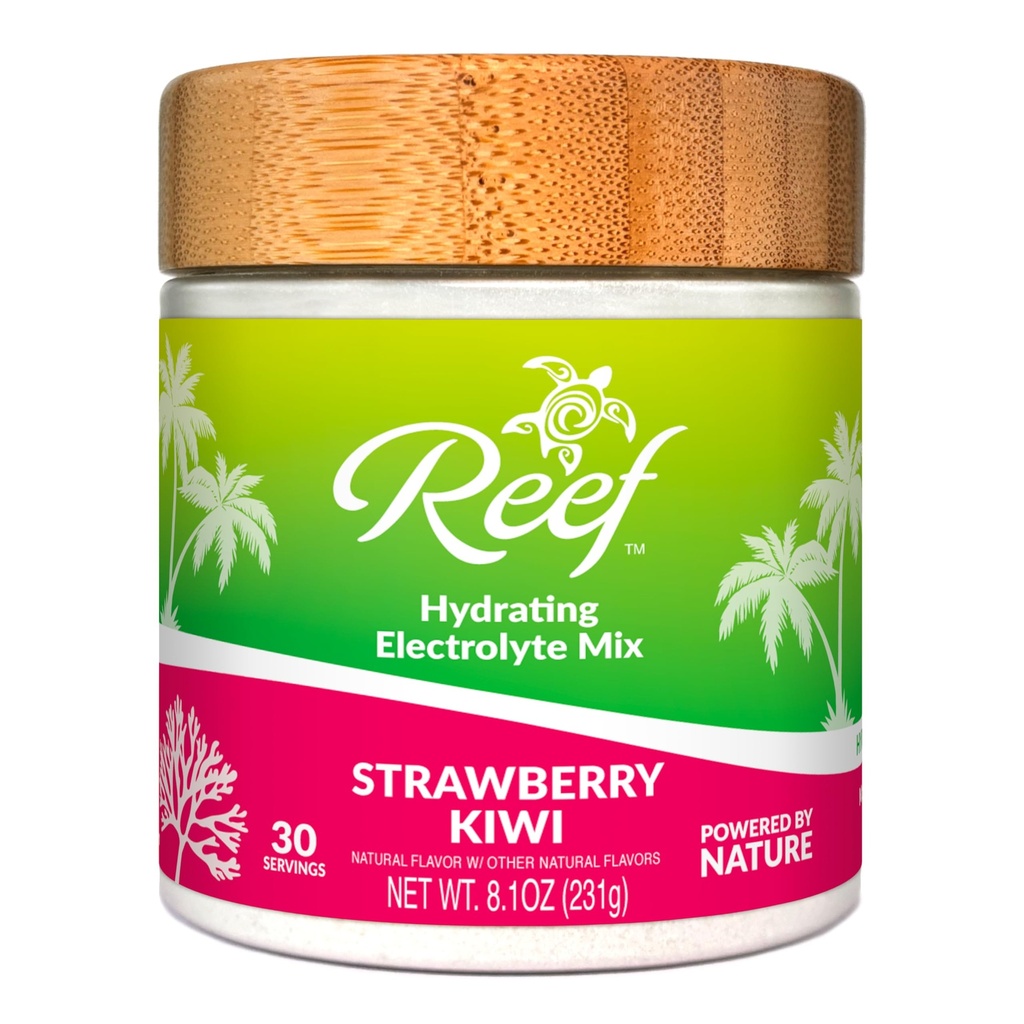 Hydrating Electrolyte Powder - Hydrering med Nature 's Electrolytes + Real Fruit - Jordbær Kiwi, Ingen tilsat sukker, 5 Key Electrolytes + Vitamin, Trace Minerals, non-GMO, 30 Servere