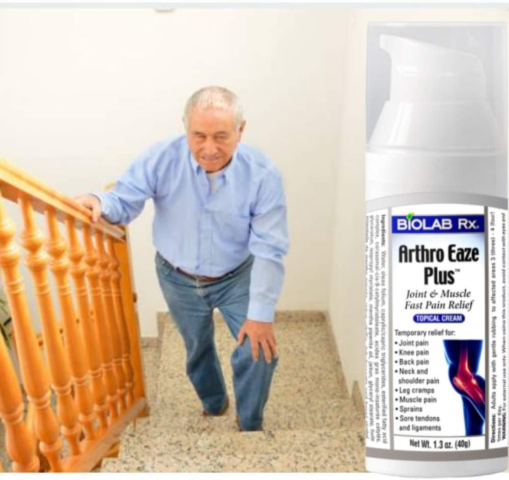 Arthro Eaze Plus - Arthritis Pain Relief Cream for Hand, Knee, Foot, Back, Neck and Wrist Joints Pain– Fast-Acting, Non-Greasy- for Arthritis, Tendinitis.