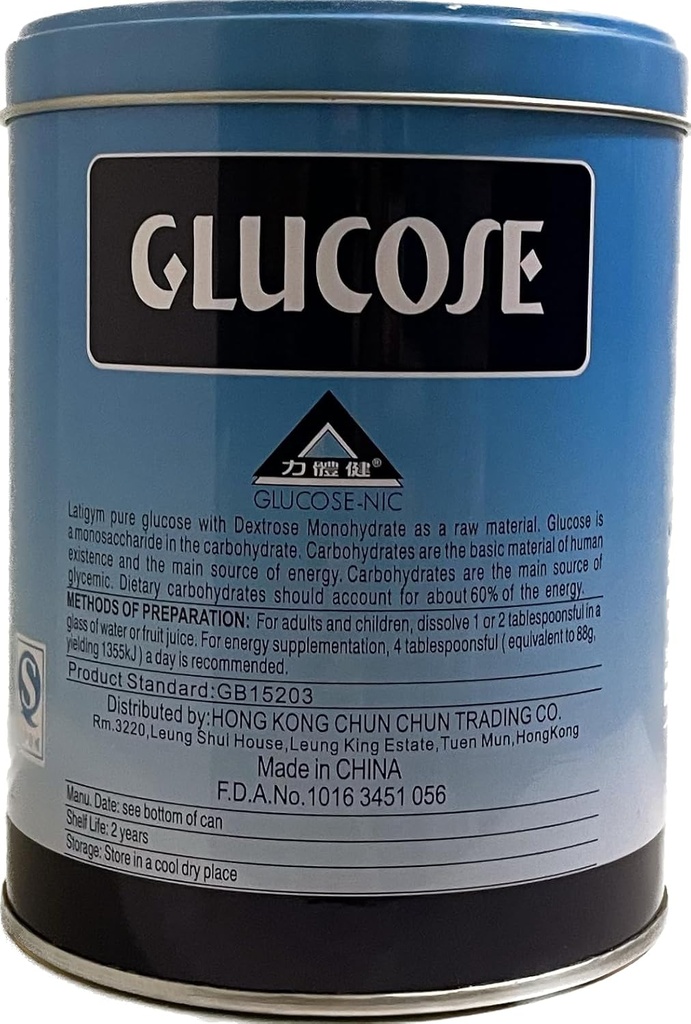 15.69oz Glucose - NIC Rapid Energy Everyday Supplement, pakning med 1 stk.