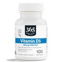 365 af Whole Foods Market, D3- vitamin, 1000 IE, 100 CT