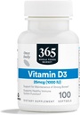 365 af Whole Foods Market, D3- vitamin, 1000 IE, 100 CT