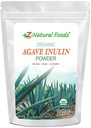 Z Naturlige fødevarer Økologisk Agave Inulin Pulver, Natural Fiber Supplement, Prebiotic Superfood Powder for Drikkevarer, Smoothies, og opskrifter, Rå, Non- GMO, Vegan, Gluten- Free, Kosher, 1 LB