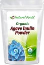 Z Naturlige fødevarer Økologisk Agave Inulin Pulver, Natural Fiber Supplement, Prebiotic Superfood Powder for Drikkevarer, Smoothies, og opskrifter, Rå, Non- GMO, Vegan, Gluten- Free, Kosher, 1 LB