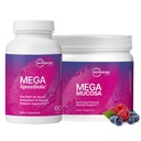 Mikrobiom Labs MegaSporeBiotic (60 kapsler) + MegaMucosa (5.5oz pulver) Probiotisk og Gut Mucosal Support Bundle - Spore- Based Probiotic med immunoglobuliner, Aminosyrer pulver supplement