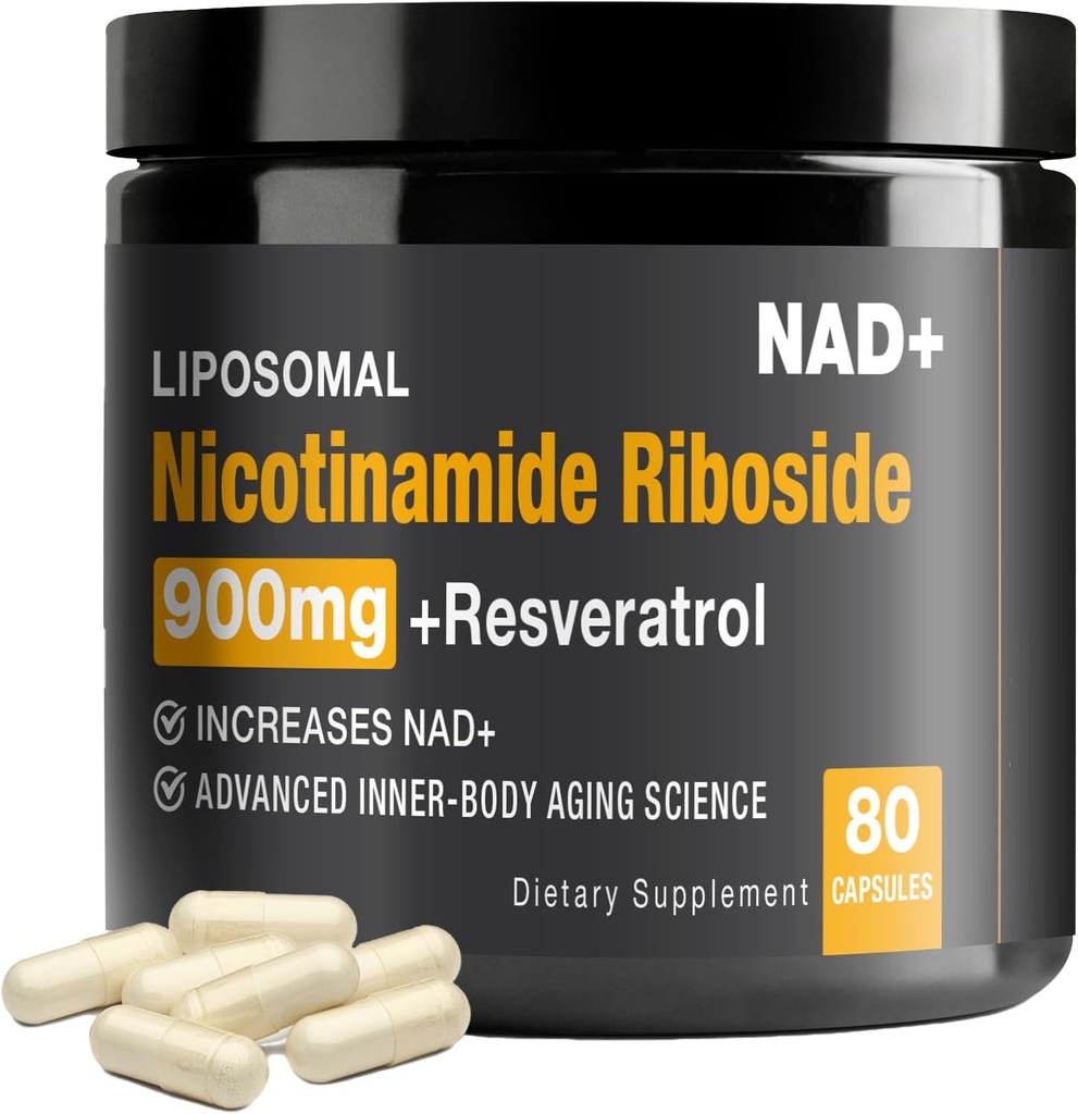 NAD + supplement - NAD + booster til voksne 900mg med Nicotinamid Riboside (NR) og Resveratrol Quercetin USA- 063- 0911XL- 141NAD
