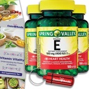 Valg Bundle Spring Valley Vitamin E Heart Health Kosttilskud Softgels 180 mg (400 IE) 100 CT 3 stk. (300 Total) + "Vitality Vitamin" Guide & Keychain Pill Container (5 genstande)!