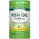 Nature 's Truth Fish Oil 2400mg against 124; 120 Quick Release Softgels against 124; 720 mg Omega 3 Stainless 124; Burpless Lemon Flavor Pills against 124; Non- GMO & Gluten Free Supplement