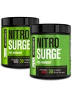 Jacked Factory NITROSURGE Pre Workout Supplement for Energy, Instant Strength Gains, Clear Focus, & Intense Pumper (Arctic White, 30 Servere & Cherry Limeade, 30 Servere)