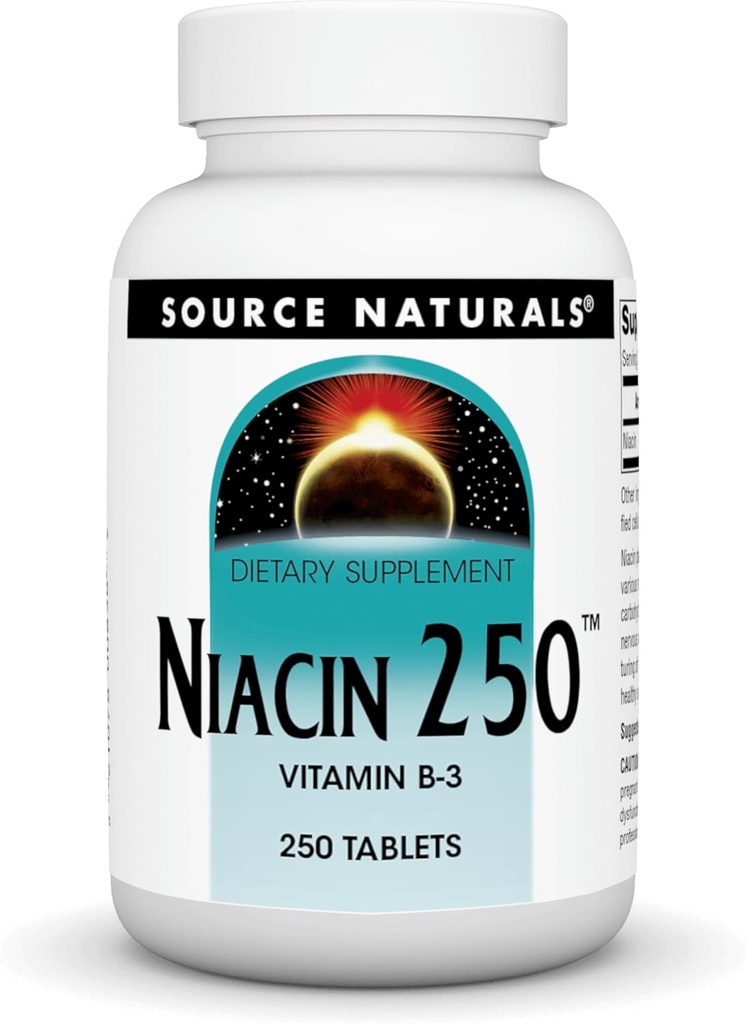 Kilde Naturals Niacin 250n Vitamin B- 3- 250 Tabletter